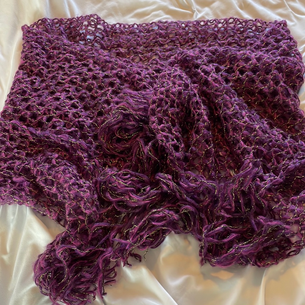 Purple With Gold And Black Stands